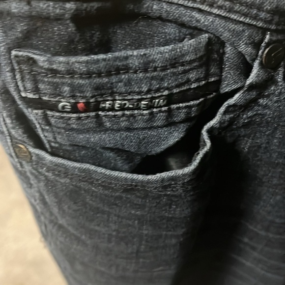 Men’s fried denim 36x30 black denim jeans slim style - Picture 2 of 9